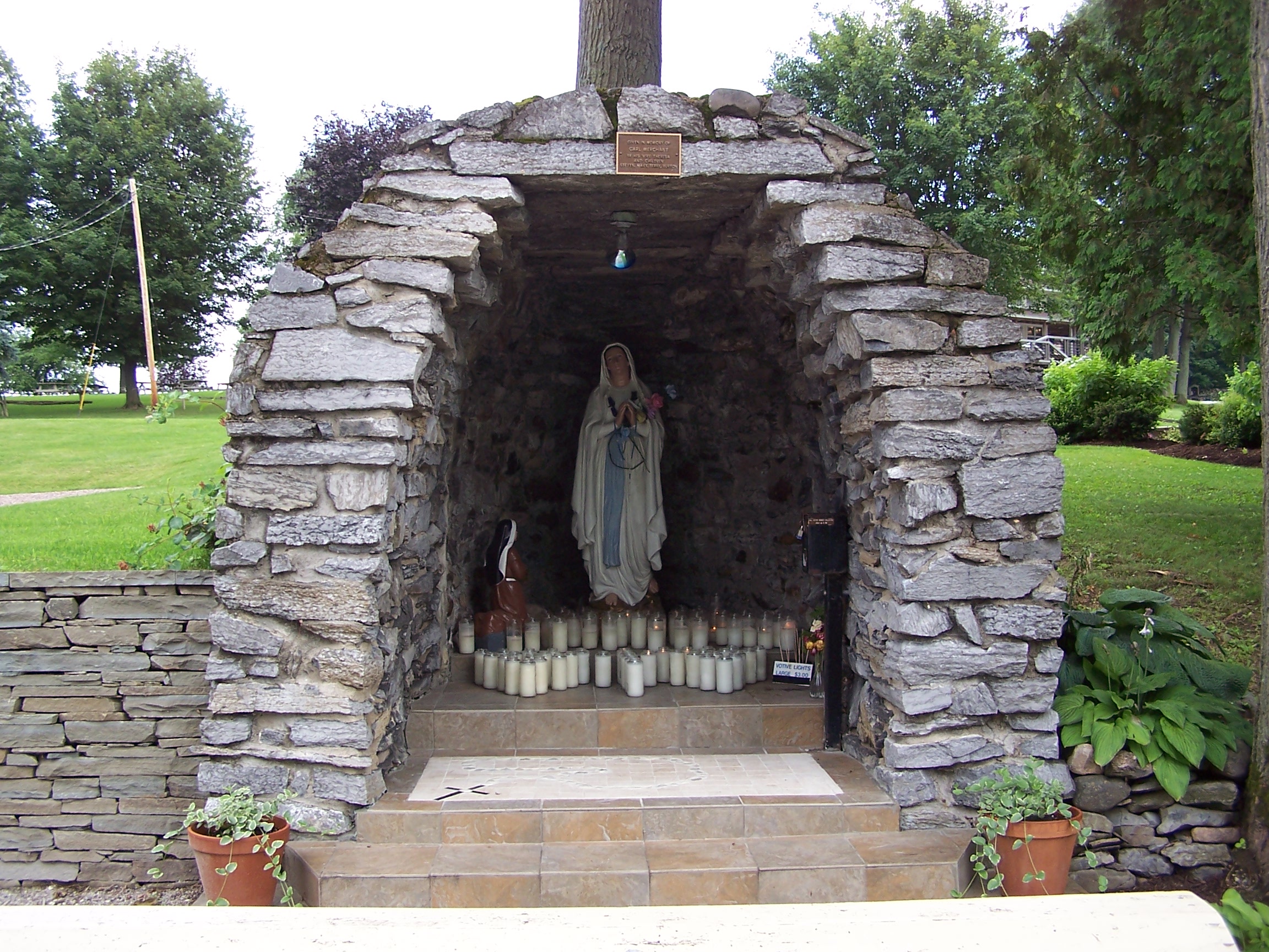 Saint Anne's Shrine is located on Isle LaMotte, a quiet island on Lake Champlain in Vermont. It was developed by the Society of Saint Edmund and has been maintained by them for 100 years..