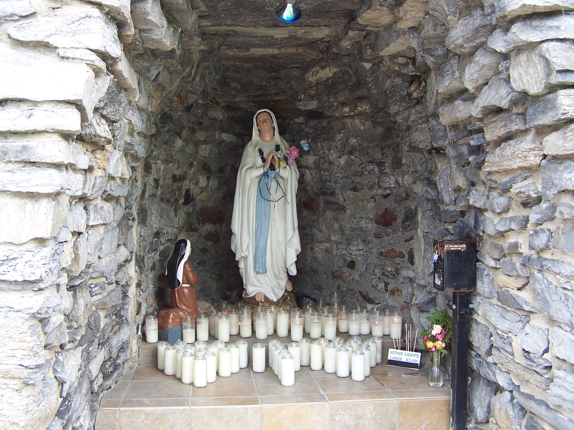 Saint Anne's Shrine is located on Isle LaMotte, a quiet island on Lake Champlain in Vermont. It was developed by the Society of Saint Edmund and has been maintained by them for 100 years..